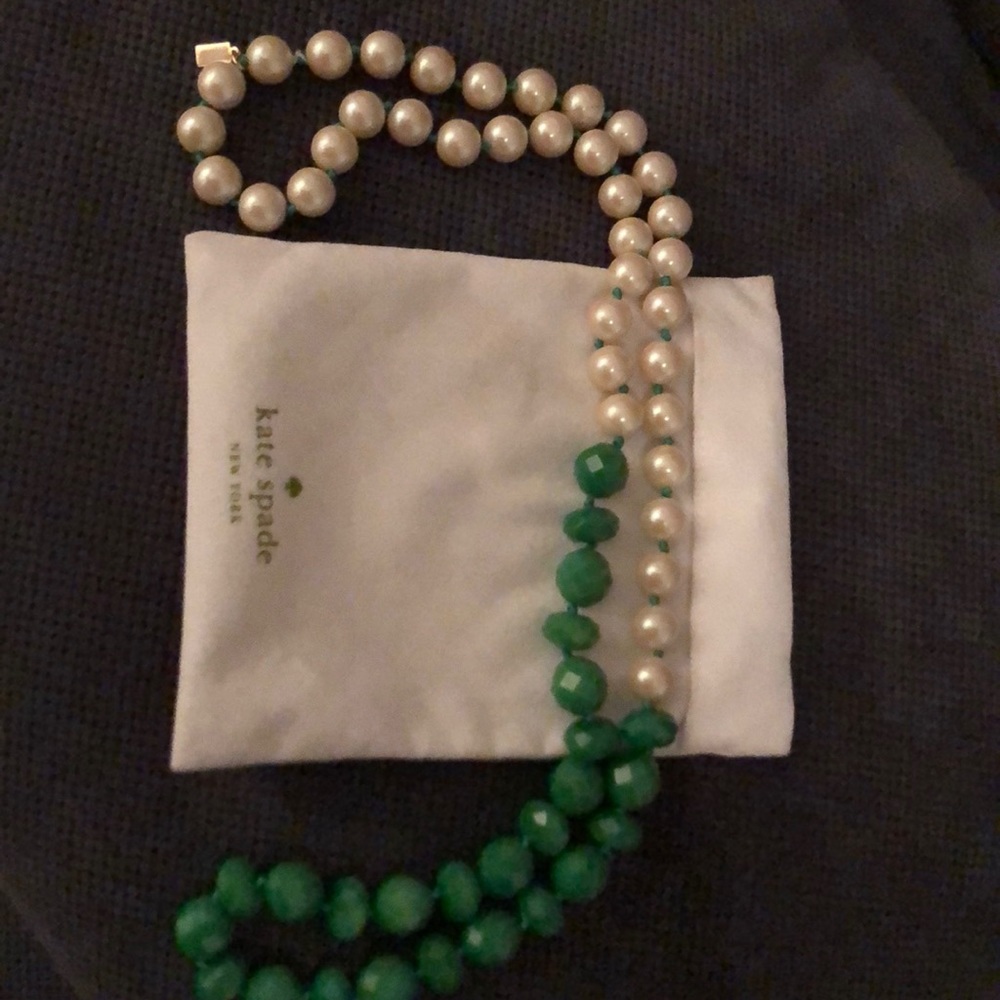 Pearl and green stone